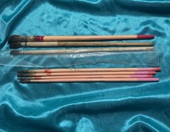 Vintage JAYNE HOUSTON France Porcelain Ceramic Painting Brushes Lot of 7 Mops