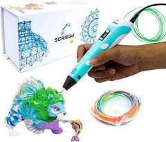 P1 3D Printing Pen with Display – Includes 3D Pen, 3 Starter Colors of PLA Filam