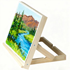 Tabletop Wooden Easel Stand, Adjustable Art Easel for Painting, Drawing, Sketchi
