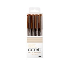 Markers Multiliner Sepia Pigment Based Ink, 4-Piece Set