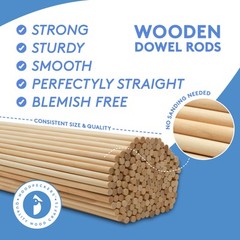 Wooden Dowel Rods 5/8 x 36 inch, Unfinished Sticks Crafts & DIY | Woodpeckers