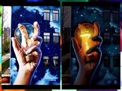 SIX Color Invisible UV Paint Set For Indoor/Outdoor Use or Invisible UV Black…