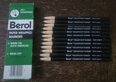 Vintage Berol Paper Wrapped Cellophane Markers 12 Pack Black #973T