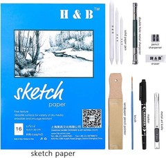 Professional Drawing Supplies Art Set –72 Piece Sketching Kit with Sketch Book