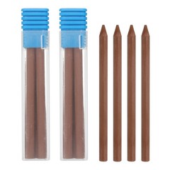 12Pcs 5.6mm 2B Carpenter Pencil Lead Refills, Solid Dry Pencil Refills, Brown