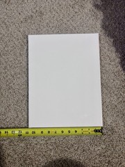 Lot of 2 Blank White Rectangular Stretched Canvas Boards, Approx. 8 x 10 in