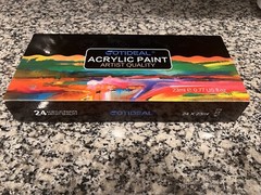 Acrylic Paint Set Non Fading Toxic Colors Rich Hobby Canvas (24 Tubes 0.77 oz)