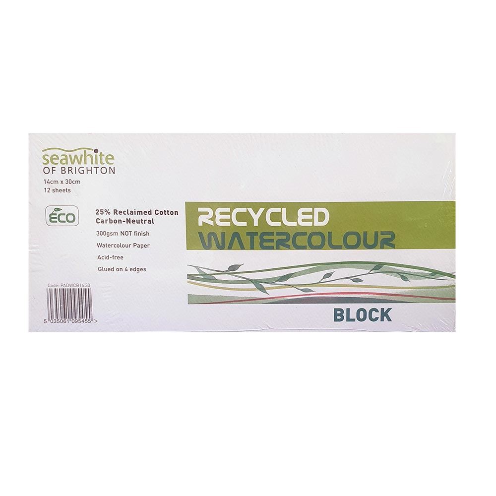 Seawhite Recycled Watercolour Paper Block 14 x 30cm