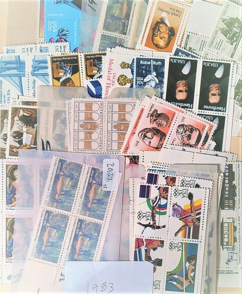1983 – Choose from ALL Zip and USPS Blocks! MNH US Commemorative Stamps!