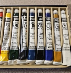 Vintage Liquitex Artist Oil Color Set #4812 Binney & Smith 1980 NOS Soft Tubes