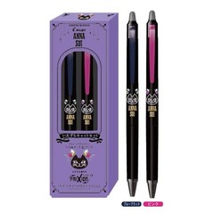 Anna Sui Pilot Frixion Pens Purple Cat Rose 0.5mm Extra Fine Erasable Black Ink