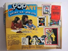 1978 VTG Skyline Foil Pop Art Paint On Plastic Childs Craft Kit NEW