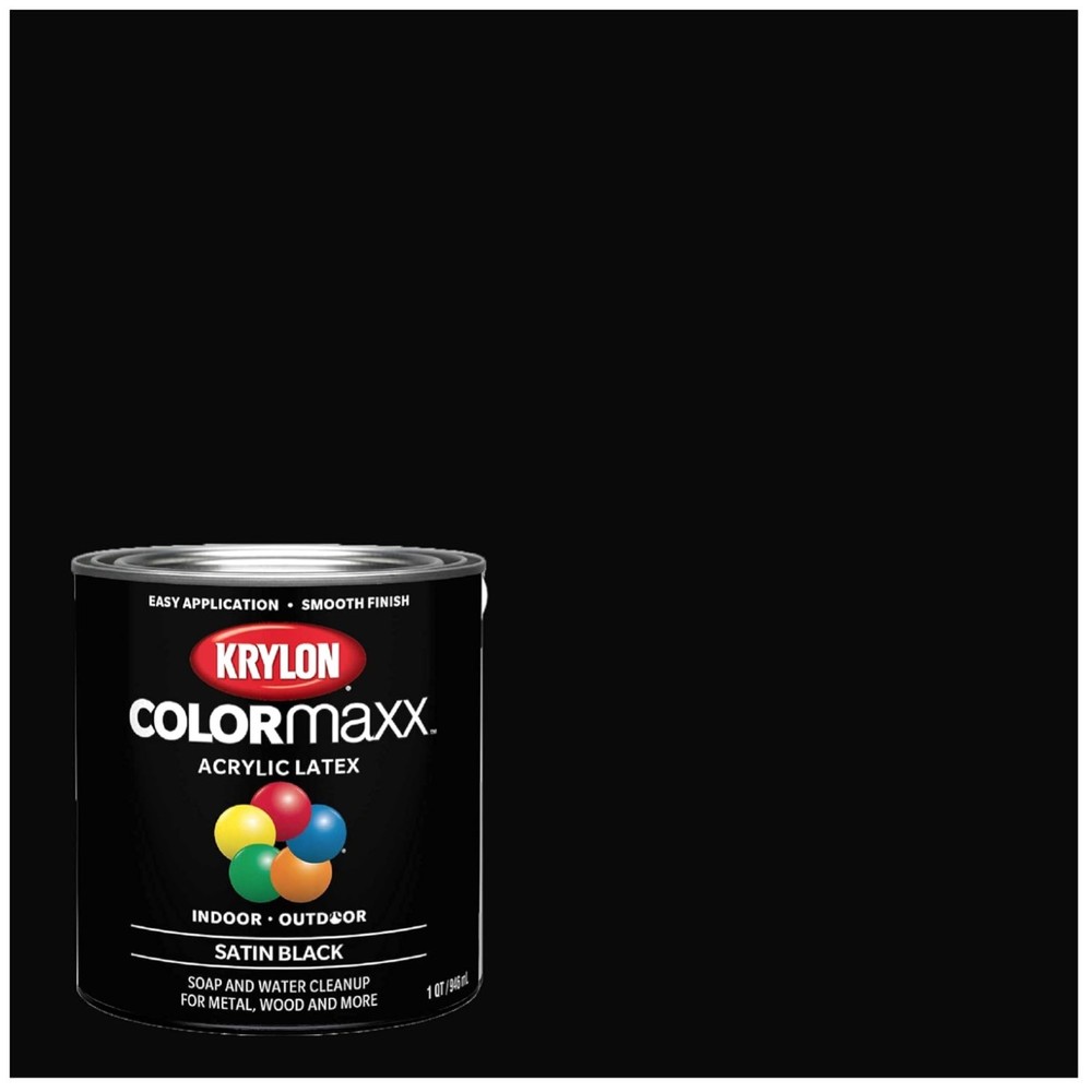 COLORmaxx Black Acrylic Latex Paint – Indoor/Outdoor