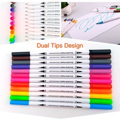 100 Colors Markers Set Double Tipped Colored Pens Fine Point Art Markers V7D0