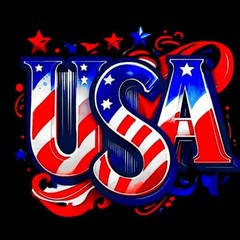 4th of July Diamond Art Kits for Adults, Diamond Painting USA Flag Letter, 5D D