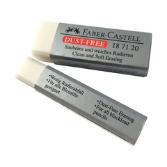 [Pack of 4] Faber-Castell LARGE Eraser Dust Free 4 Count (Pack 1), White