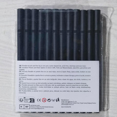 Drawing Pens, 12 Pack Dual Brush Pens Black Markers for Art Drawing Sketching
