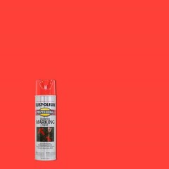 Rust-Oleum 2558838 Fluorescent Red-Orange Marking Chalk Paint 15 oz. (Pack of 6)