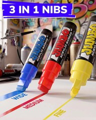 JusArt 14 Colors Jumbo Markers for Quick Bold Poster Banner Sign Lettering and C