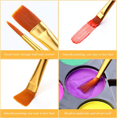 10 PCs Watercolor Brushes Painting Brush Nylon Hair Brushes For All Purpose NEW