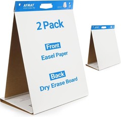 Portable 2-Pack Easel Pad & Dry Erase Board – Ideal for Meetings & Kids Doodling