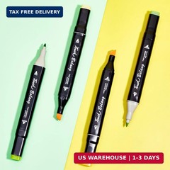 48 Colors Alcohol Markers Dual Tip Permanent Art Set with Case Adult Gift