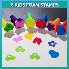 39 PCS Paint Sponges Kids Early Learning Toddlers Brushes Stamps Art Tool