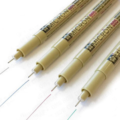 Micron – Pigment Fineliners – Pack of 4-005 (0.2Mm) – Black, Blue, Red, and Gree