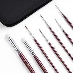 Kolinsky Sable Miniature Paint Brushes – Golden Maple 7pcs Detail Paint Brush…