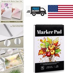 Heavyweight Marker Drawing Paper Pad 40 Sheets 120gsm for Artists and Beginners