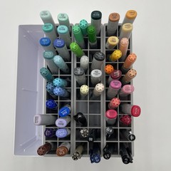 Copic Sketch Ciao Multiliner Markers Lot of 53 Assorted Colors Art Pens w/case