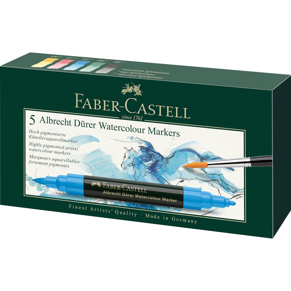 Faber Castell Albrecht Durer Watercolor Markers Set of 5 Premium Art Markers
