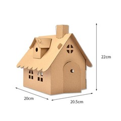 NUOBESTY 5PCS Unfinished Christmas House with Paint Set Art and Craft House f…