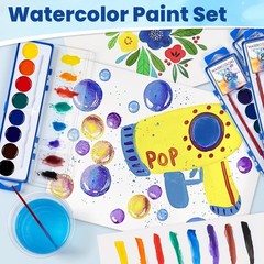72 Pack Watercolor Paint Set Bulk,8 Colors Washable WaterColor Paint for , Wa…