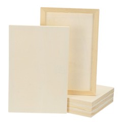 8 x 12 Inch Wooden Canvas Panels, 8pcs Unfinished Wood Craft Painting Board
