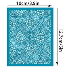 Clay Stencils Lace Flower Pattern Non-Adhesive Silk Screen Flower Lace