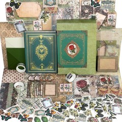 Scrapbooking Kit (185 PCS), Medieval Chapter- Green Forest, Perfect for Bulle…