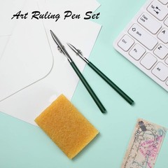 6 Pieces Art Ruling Pen 3 Sizes Masking Fluid Pen and 50 X 35 X 5 Mm Glue Residu