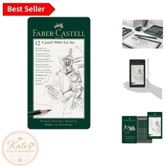 Durable Graphite Sketch Pencils – Faber-Castell 9000, Set of 12 Hardness Levels