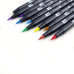 Pen Set, Dual Brush, 5-3/5″Wx8-9/10 Lx1/2 H, 10/Pk, Ast (TOM56187)