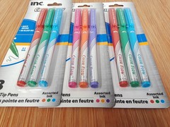 INC Journaling Metallic Brush Tip & Color Flow Felt Tip Pens (5 Packs) (11 Pens)