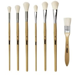 7pcs Professional Goat Hair Blend Mop Brush Set Gold Foil Gilding Brushes