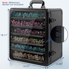 Storage Case Aluminum Alloy Large Clear Window Lock Display ZXQDRE Miniature