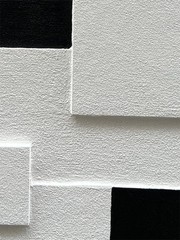 Art Hand-Painted Modern Minimalist Black and White Abstract Art Oil Painting …
