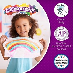 Colorations Paraben-Free Washable Tempera Paint for Kids – 1 Gallon Value Size,
