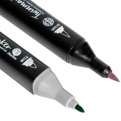 Decotime 60 Pack Twin Markers Graphic Drawing Art Dual Tip Sketch Pens Set Gift