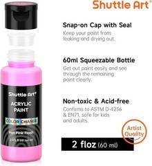 Color Change Acrylic Paint Set – 16 Iridescent Colors for All Ages, 60ml Bottles