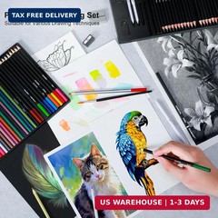 70 PCS Art Supply Drawing Set, Pro Art Supplies with Tutorial,Colored, Graphite,