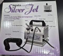 LIKE NEW IWATA SILVER JET 110-120V AIRBRUSH COMPRESSOR