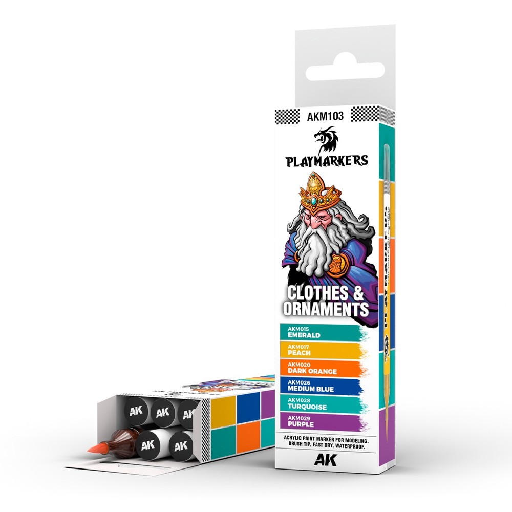 AK Interactive Playmarkers Set (6 Ref.)